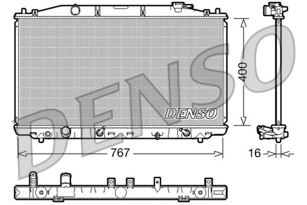 Radiator, engine cooling (DRM40025)