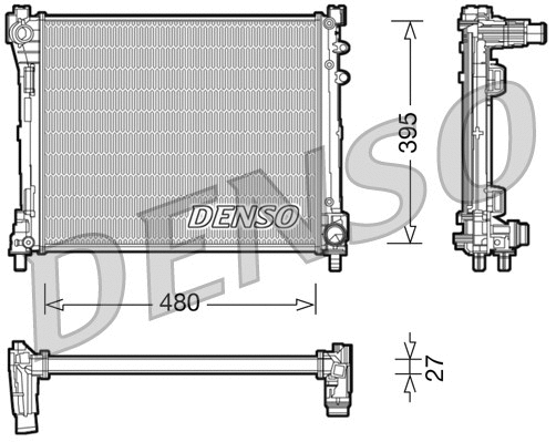 Radiator, engine cooling (DRM13014)