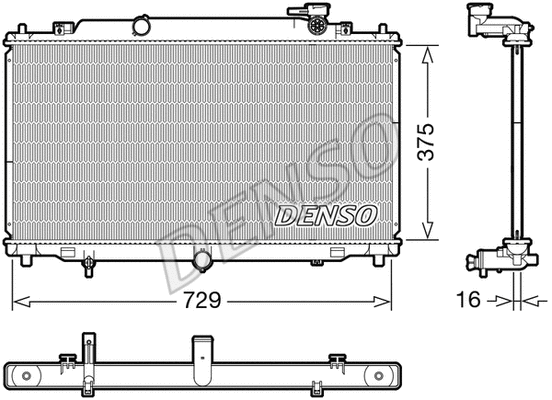 Radiator, engine cooling (DRM44048)