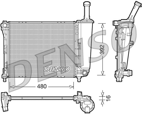 Radiator, engine cooling (DRM09088)