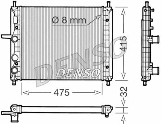 Radiator, engine cooling (DRM09030)