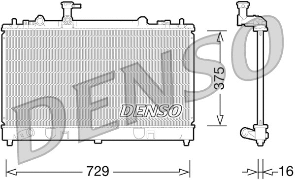 Radiator, engine cooling (DRM44028)