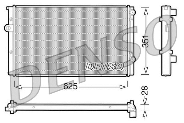 Radiator, engine cooling (DRM32008)