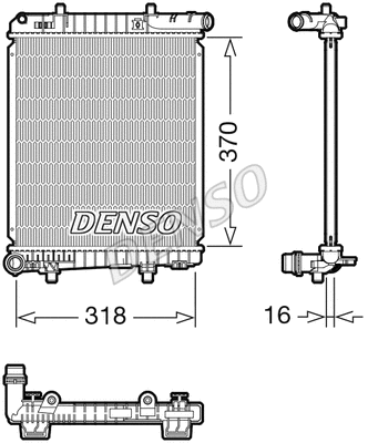 Radiator, engine cooling (DRM07062)