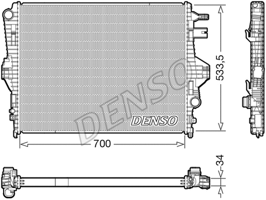 Radiator, engine cooling (DRM32050)