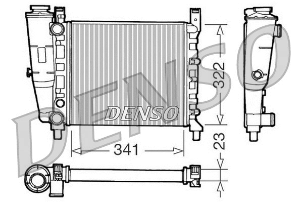 Radiator, engine cooling (DRM09141)