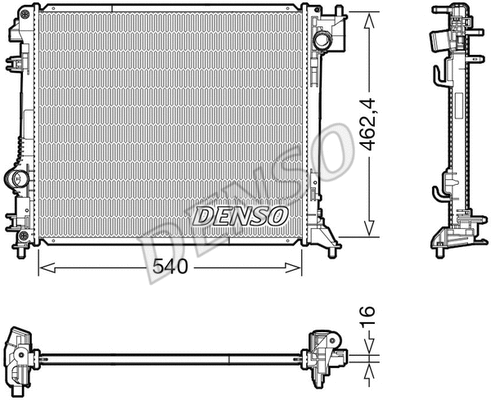 Radiator, engine cooling (DRM46062)
