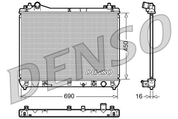 Radiator, engine cooling (DRM47018)