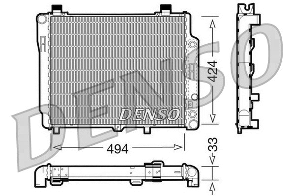 Radiator, engine cooling (DRM17075)