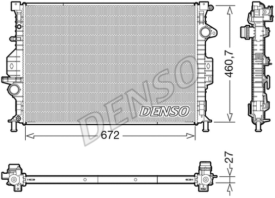 Radiator, engine cooling (DRM10115)