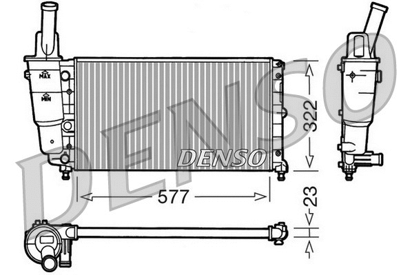 Radiator, engine cooling (DRM13004)