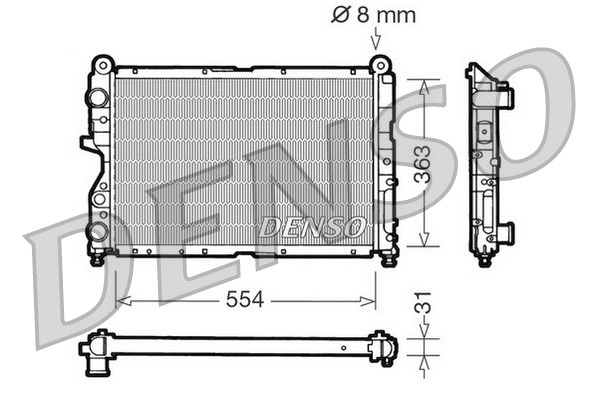 Radiator, engine cooling (DRM09130)