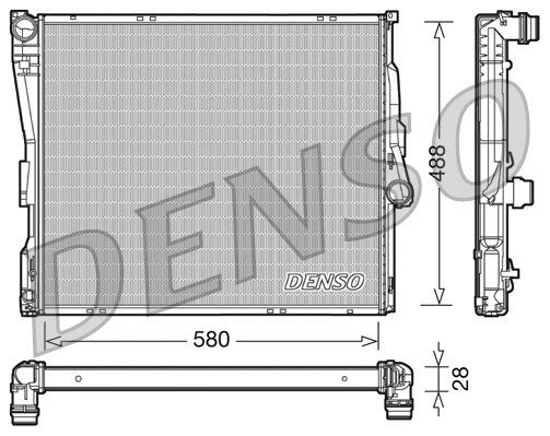 Radiator, engine cooling (DRM05090)