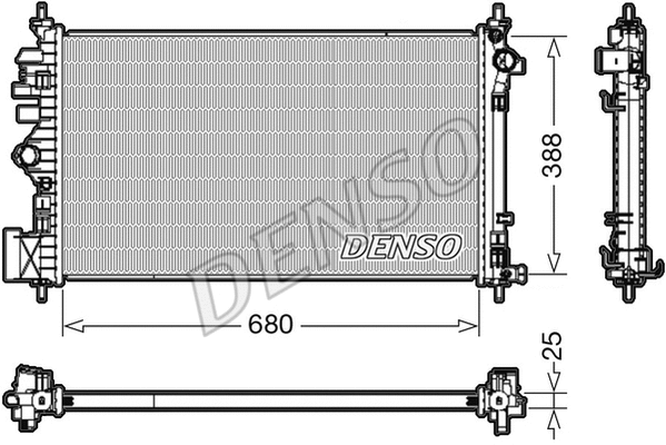 Radiator, engine cooling (DRM20107)