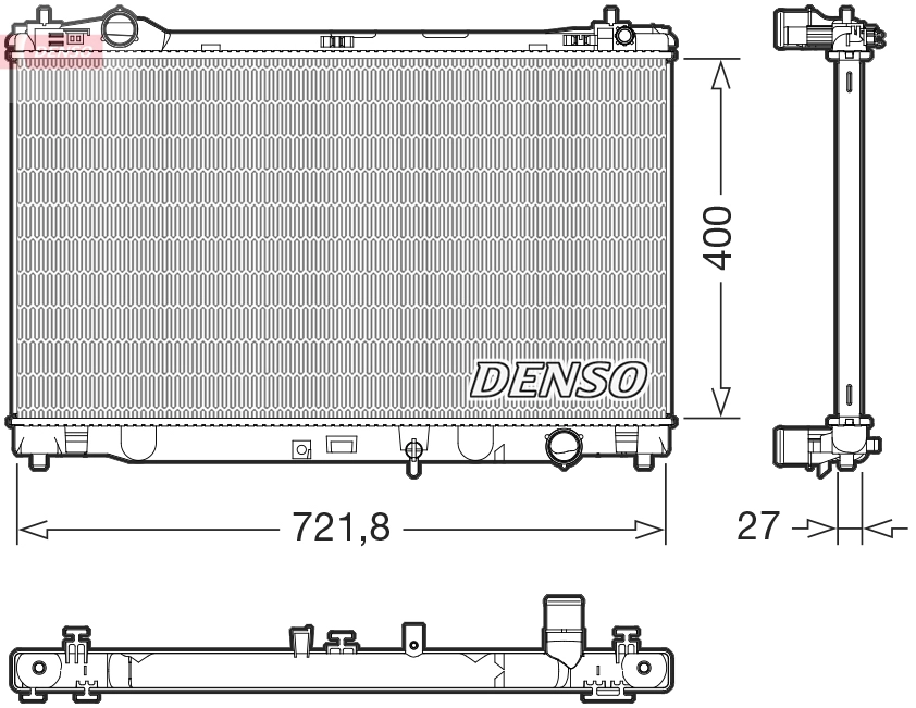 Radiator, engine cooling (DRM51021)