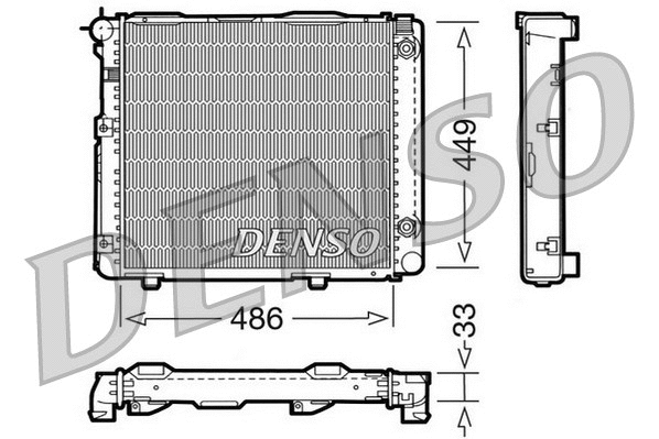 Radiator, engine cooling (DRM17067)
