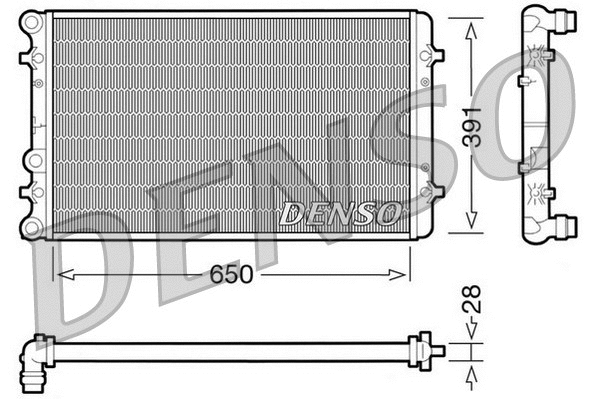 Radiator, engine cooling (DRM02007)