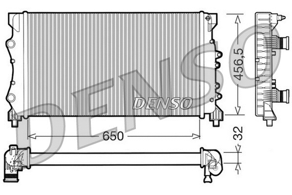 Radiator, engine cooling (DRM23024)