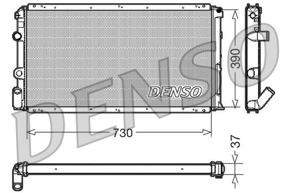 Radiator, engine cooling (DRM23091)