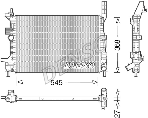 Radiator, engine cooling (DRM10029)