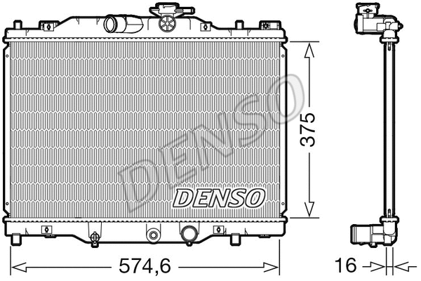 Radiator, engine cooling (DRM44043)