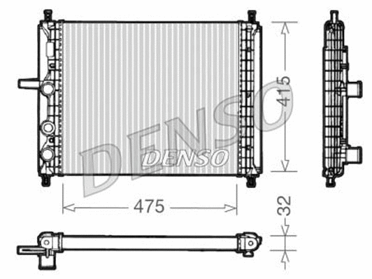 Radiator, engine cooling (DRM09027)