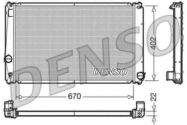 Radiator, engine cooling (DRM50053)