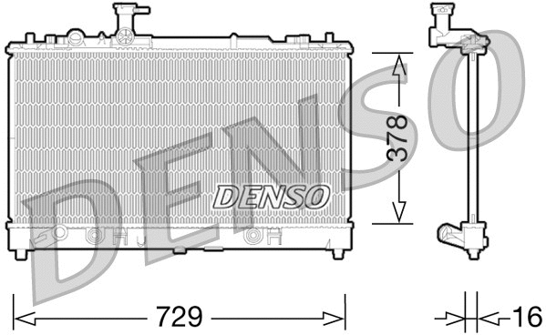Radiator, engine cooling (DRM44026)
