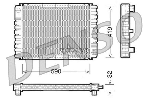 Radiator, engine cooling (DRM33030)