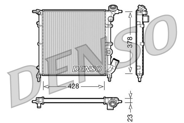 Radiator, engine cooling (DRM23012)