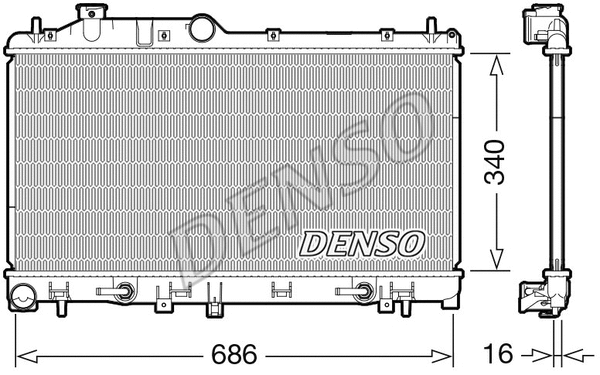 Radiator, engine cooling (DRM36024)