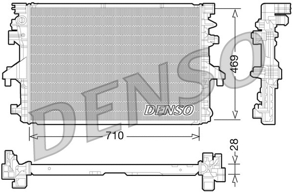 Radiator, engine cooling (DRM32038)