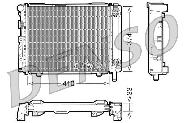 Radiator, engine cooling (DRM17029)