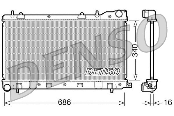 Radiator, engine cooling (DRM36003)