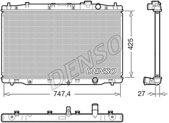 Radiator, engine cooling (DRM40052)
