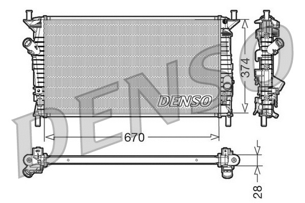 Radiator, engine cooling (DRM10074)