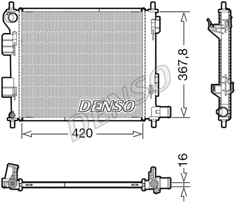 Radiator, engine cooling (DRM41022)