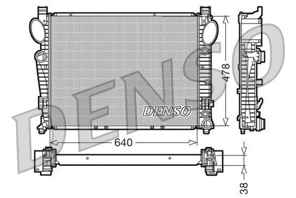 Radiator, engine cooling (DRM17094)