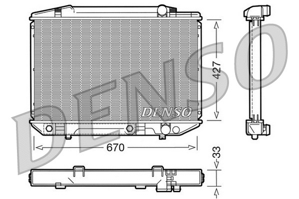 Radiator, engine cooling (DRM17051)