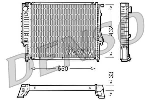 Radiator, engine cooling (DRM05020)