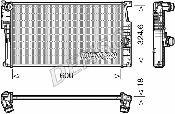 Radiator, engine cooling (DRM05017)