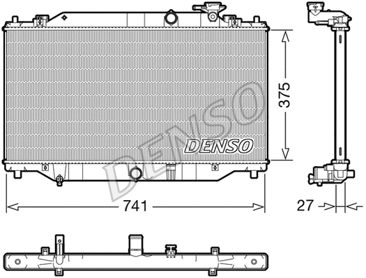 Radiator, engine cooling (DRM44049)