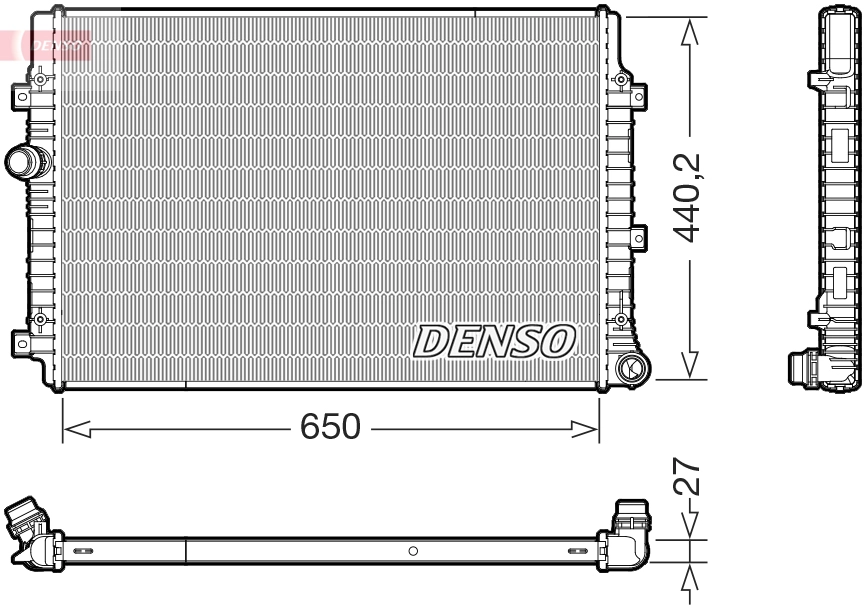 Radiator, engine cooling (DRM32059)