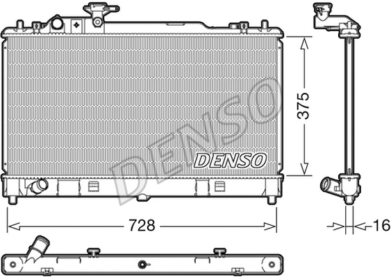 Radiator, engine cooling (DRM44033)