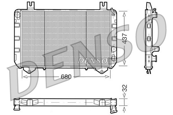 Radiator, engine cooling (DRM10093)