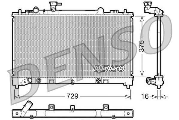 Radiator, engine cooling (DRM44022)