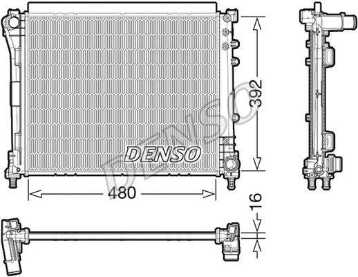 Radiator, engine cooling (DRM09006)