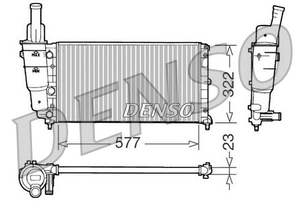 Radiator, engine cooling (DRM09096)