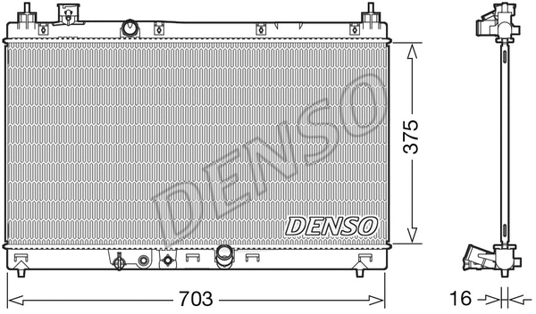 Radiator, engine cooling (DRM40045)