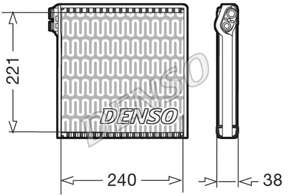 Evaporator, air conditioning (DEV09102)
